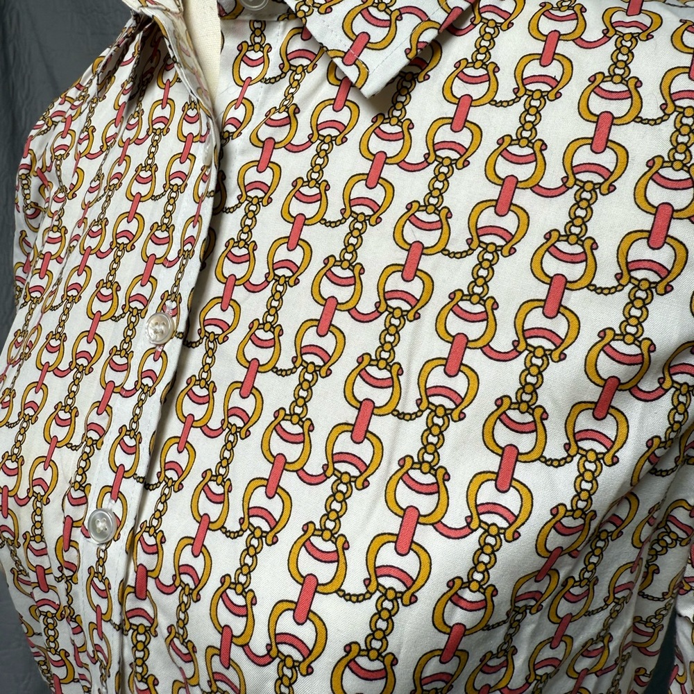Talbots Chain Patterned Blouse - Picture 5 of 7